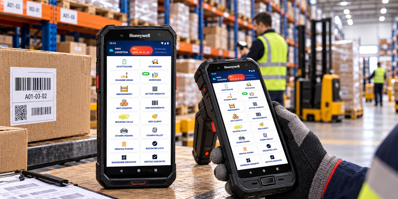 Logistica, statistiche con colli evasi, tempo medio di preparazione, rendimento dei preparatori e colli per vettore